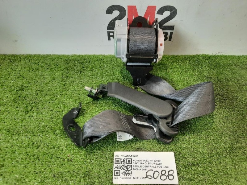 Cintura DI Sicurezza Sedile Centrale POST TK-AB0-EJ486 Honda JAZZ II 2008