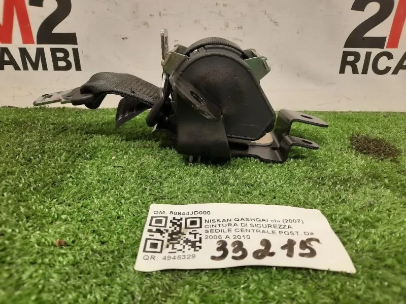 Cintura DI Sicurezza Sedile Centrale POST 88844JD000 Nissan Qashqai I 2007