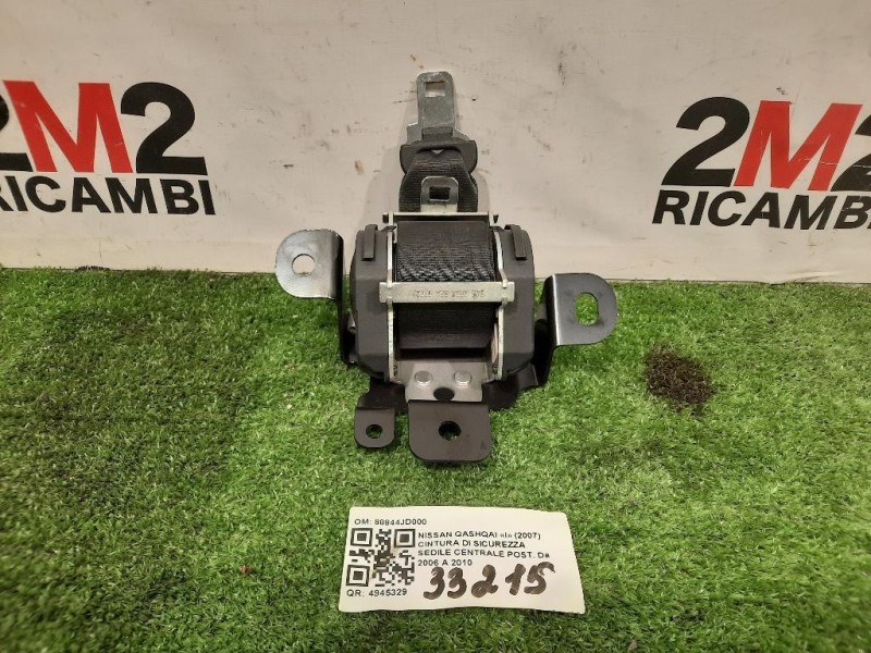 Cintura DI Sicurezza Sedile Centrale POST 88844JD000 Nissan Qashqai I 2007