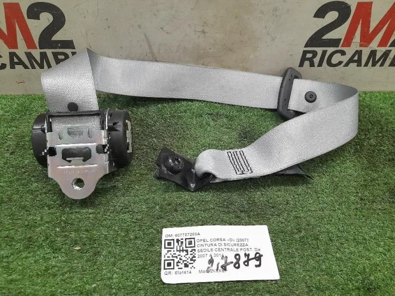Cintura DI Sicurezza Sedile Centrale POST 607707200A Opel Corsa D 2007