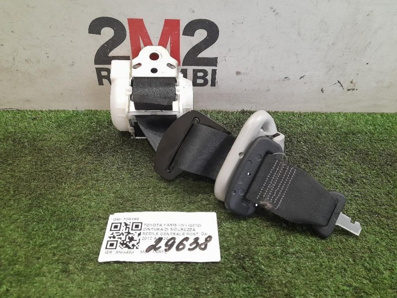 Cintura DI Sicurezza Sedile Centrale POST 7G5190 Toyota Yaris IV 2012