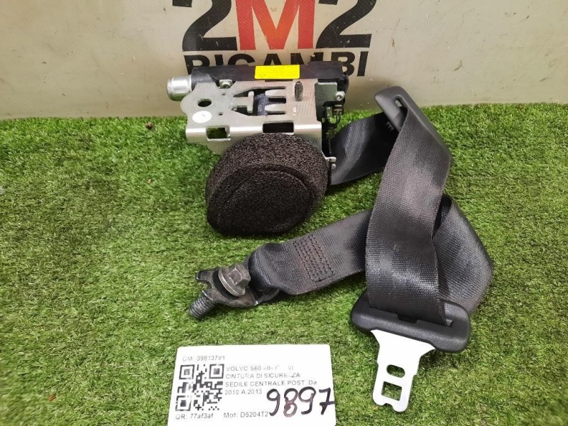 Cintura DI Sicurezza Sedile Centrale POST 39813791 Volvo S60 II 2010