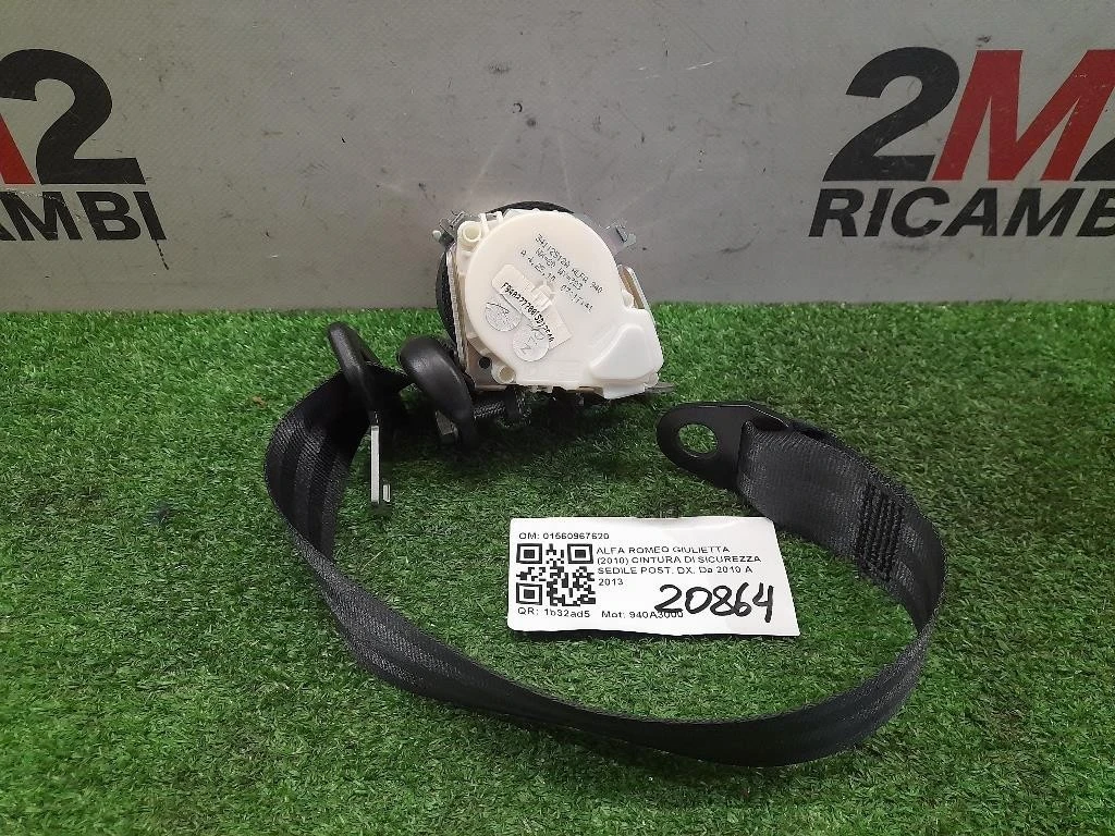 Cintura DI Sicurezza Sedile POST DX 01560967620 Alfa Romeo Giulietta 2010
