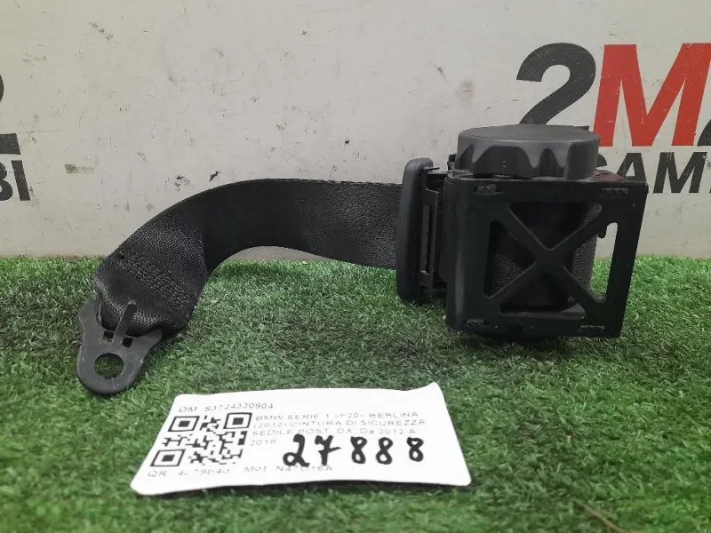 Cintura DI Sicurezza Sedile POST DX S3724330904 Bmw Serie 1 F20 Berlina 2012