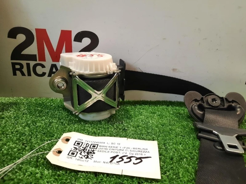 Cintura DI Sicurezza Sedile POST DX 72117243309 Bmw Serie 1 F20 Berlina 2015