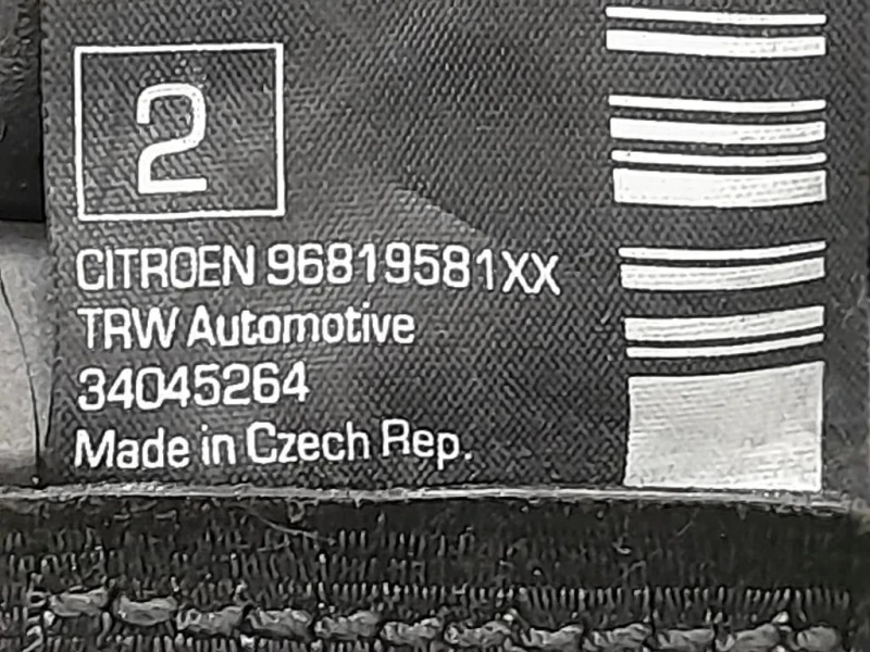 Cintura DI Sicurezza Sedile POST DX 34048178B Citroen DS3 2010