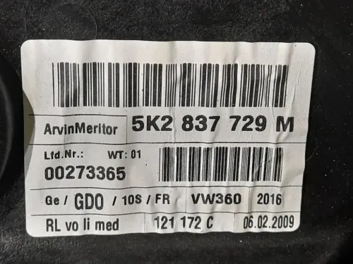 Porta ANT SX Volkswagen GOLF VI 2009