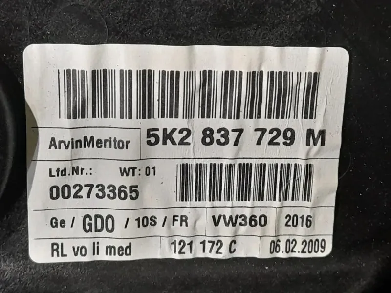 Porta ANT SX Volkswagen GOLF VI 2009