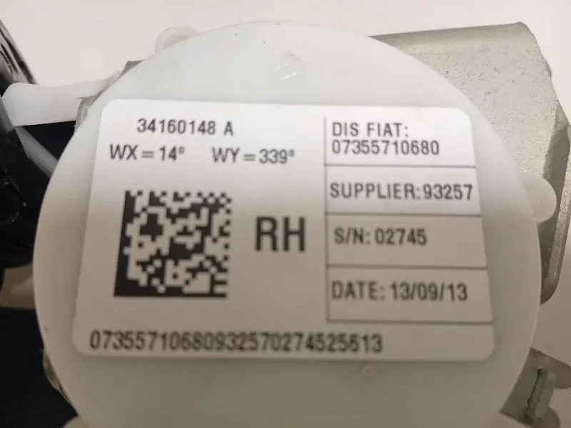 Cintura DI Sicurezza Sedile POST DX 34160148 Fiat 500L 2013