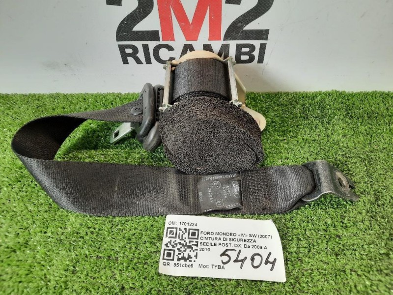 Cintura DI Sicurezza Sedile POST DX 1701224 Ford Mondeo IV SW 2007