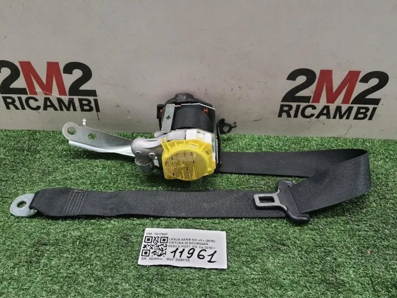 Cintura DI Sicurezza Sedile POST DX 7X1780P Lexus Serie RX IV 2016