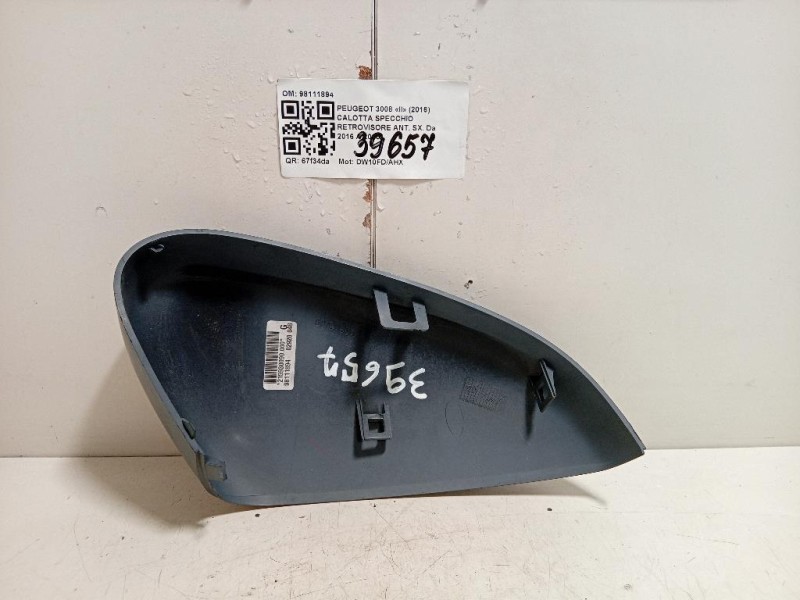 Calotta Specchio Retrovisore ANT SX 98111894 Peugeot 3008 II 2016