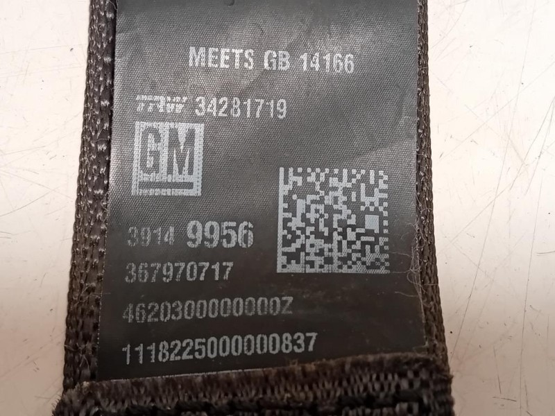 Cintura DI Sicurezza Sedile POST DX 39149956 Opel Astra K 2016