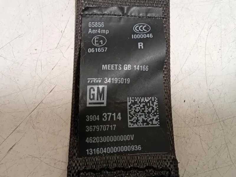 Cintura DI Sicurezza Sedile POST DX 39043714 Opel Astra K 2016