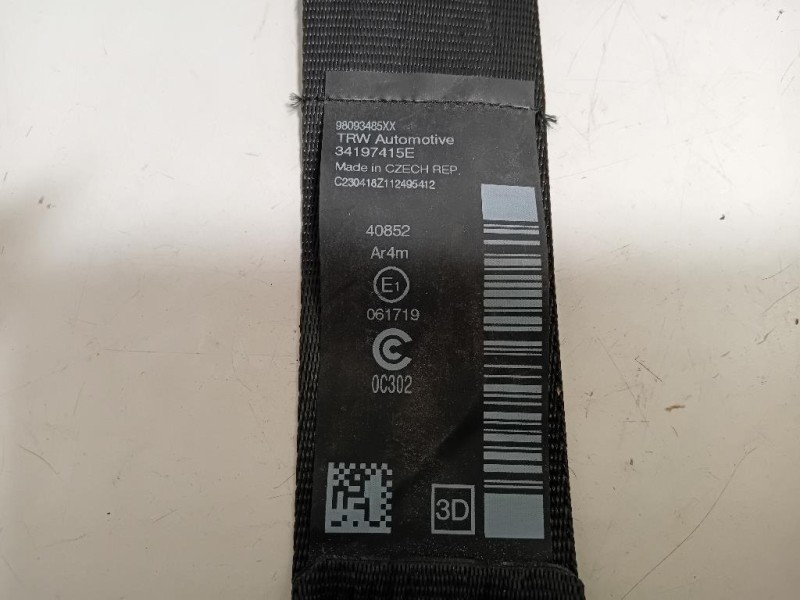 Cintura DI Sicurezza Sedile POST DX 8975SJ Peugeot 5008 I 2010