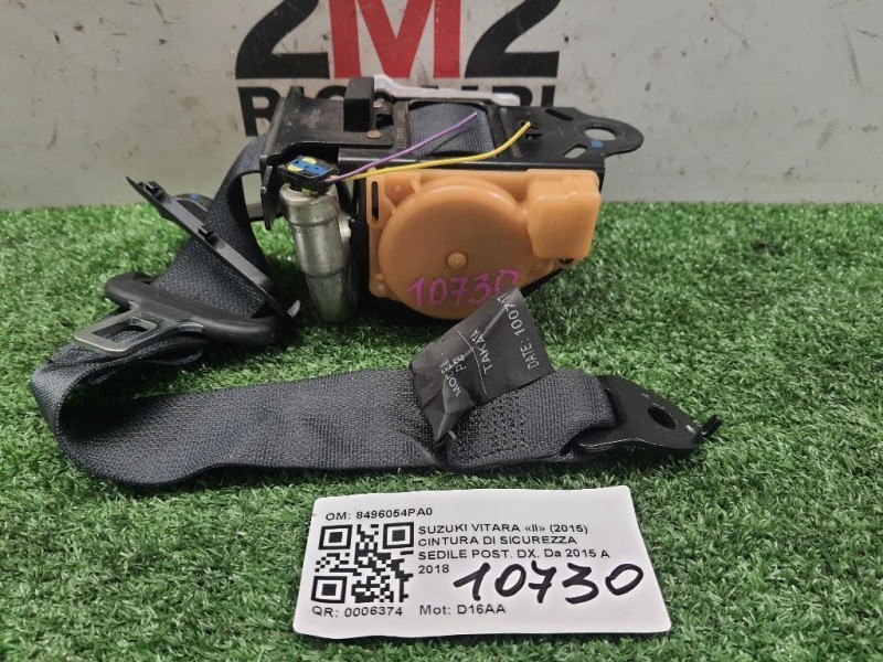 Cintura DI Sicurezza Sedile POST DX 8496054PA0 Suzuki Vitara II 2015
