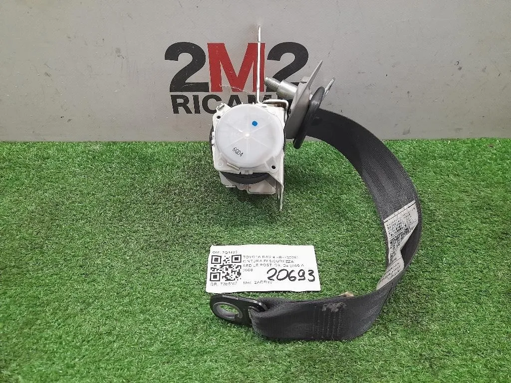 Cintura DI Sicurezza Sedile POST DX 7Q1430 Toyota RAV 4 III 2006