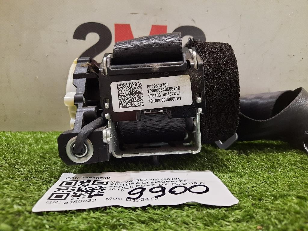 Cintura DI Sicurezza Sedile POST DX 39813790 Volvo S60 II 2010