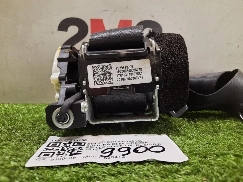 Cintura DI Sicurezza Sedile POST DX 39813790 Volvo S60 II 2010