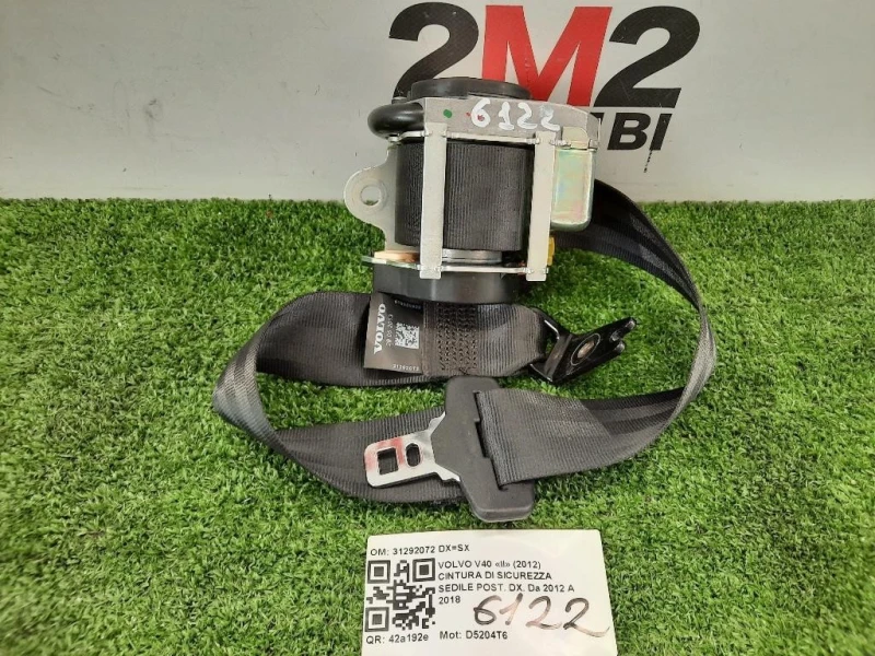 Cintura DI Sicurezza Sedile POST DX 31292072 DXSX Volvo V40 II 2012