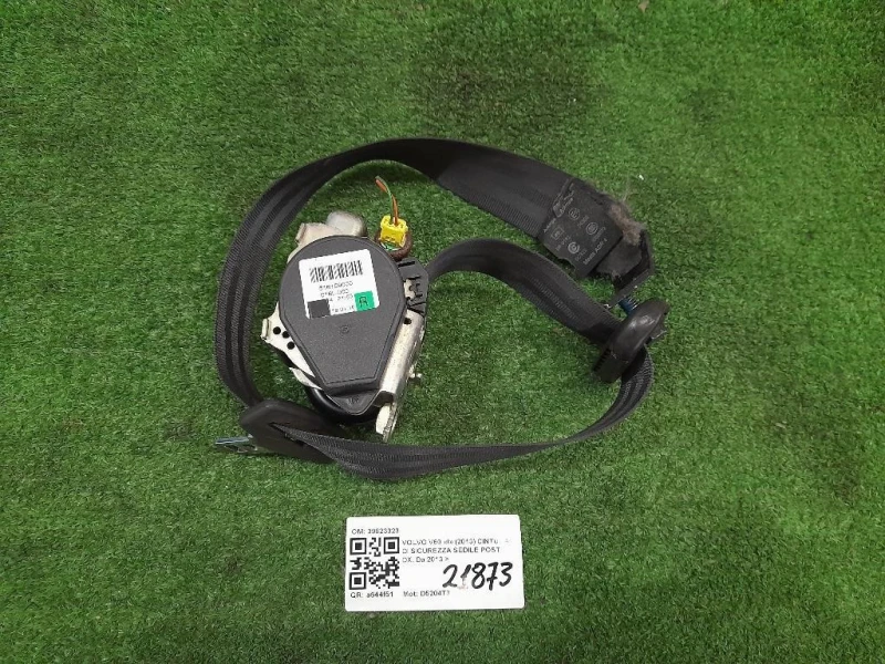 Cintura DI Sicurezza Sedile POST DX 39823323 Volvo V60 I 2013