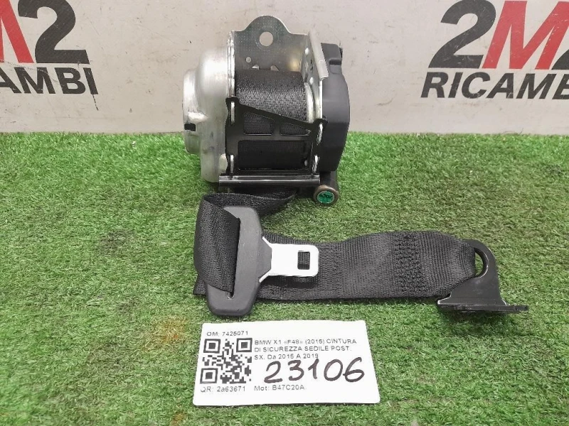 Cintura DI Sicurezza Sedile POST SX 7425071 Bmw X1 F48 2015