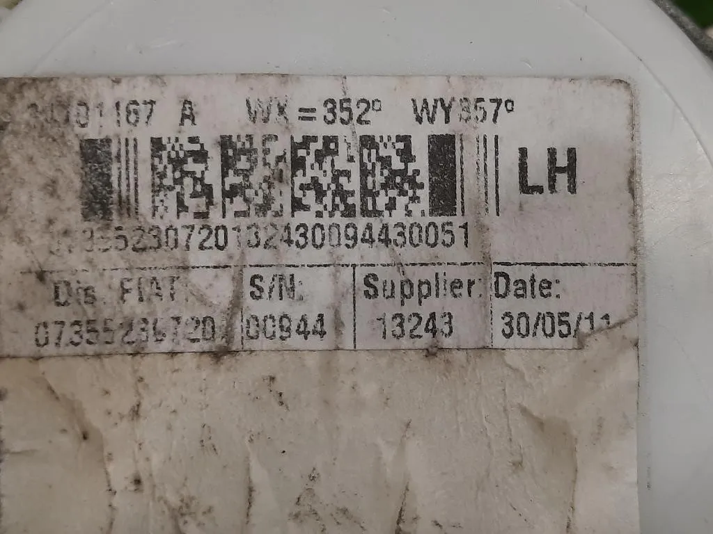 Cintura DI Sicurezza Sedile POST SX 07355710690 Fiat 500 II 2008