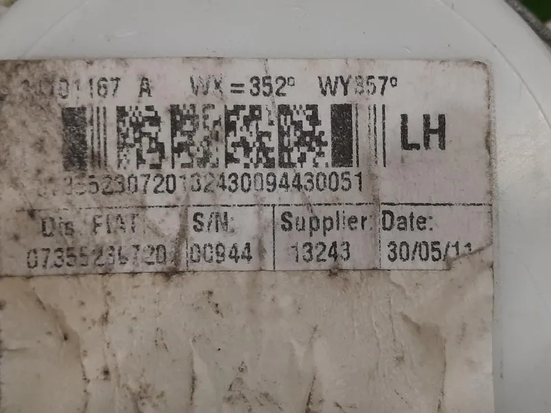 Cintura DI Sicurezza Sedile POST SX 07355710690 Fiat 500 II 2008