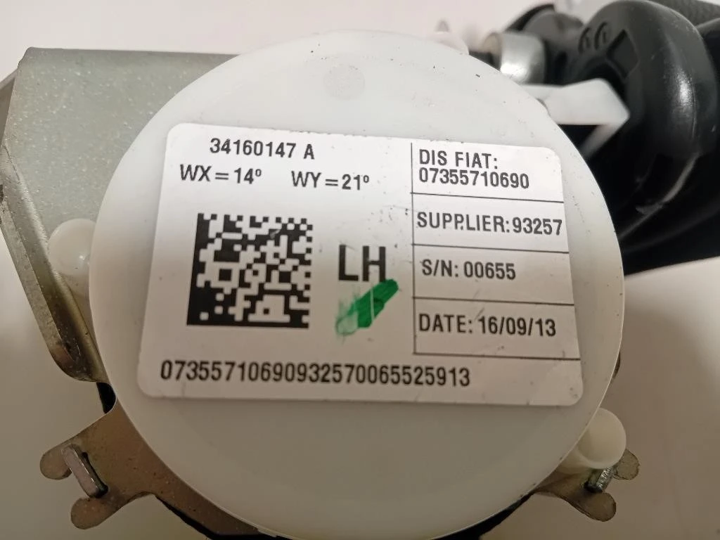 Cintura DI Sicurezza Sedile POST SX 34160147 Fiat 500L 2013