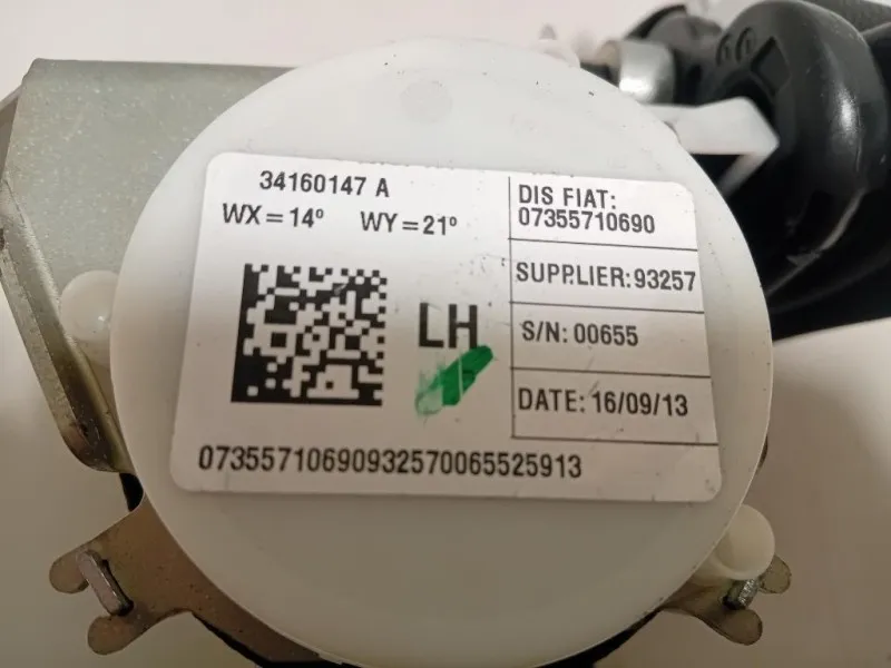 Cintura DI Sicurezza Sedile POST SX 34160147 Fiat 500L 2013