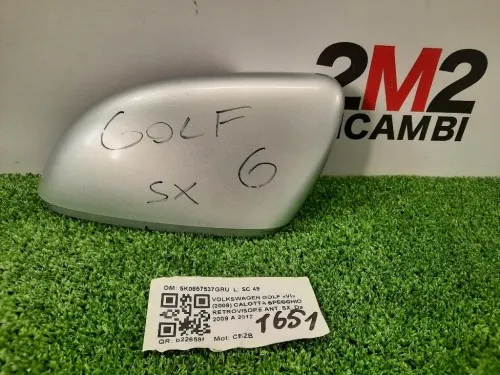 Calotta Specchio Retrovisore ANT SX 5K0857537GRU Volkswagen GOLF VI 2009