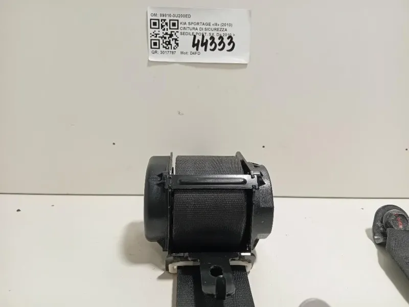 Cintura DI Sicurezza Sedile POST SX 89810-3U200ED Kia Sportage III 2010