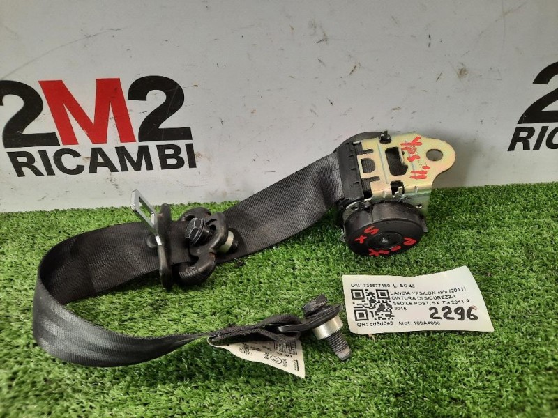 Cintura DI Sicurezza Sedile POST SX 735577180 Lancia Ypsilon III 2011
