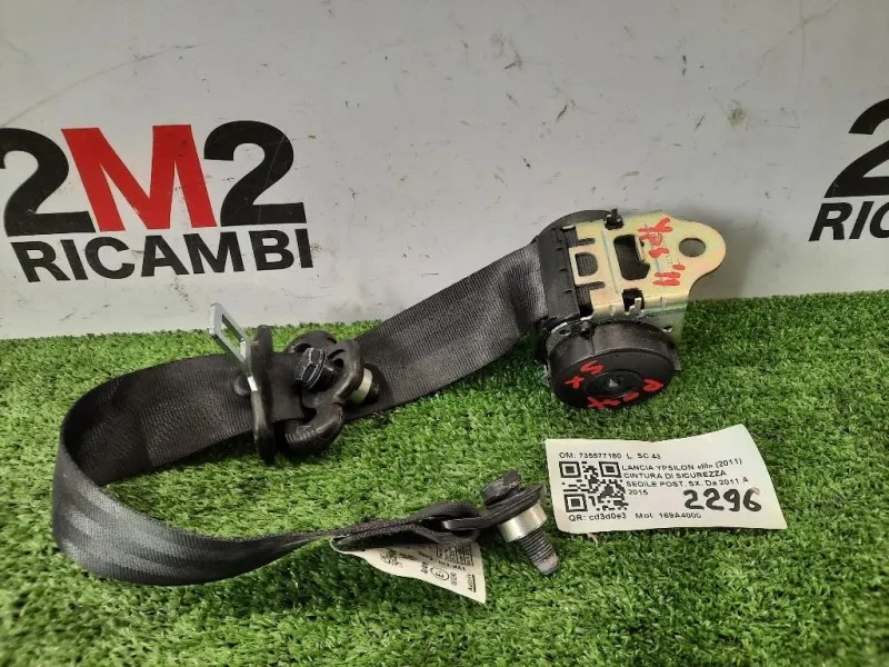 Cintura DI Sicurezza Sedile POST SX 735577180 Lancia Ypsilon III 2011