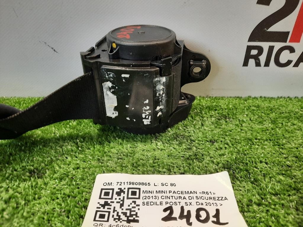 Cintura DI Sicurezza Sedile POST SX 72119809865 Mini MINI Paceman R61 2013
