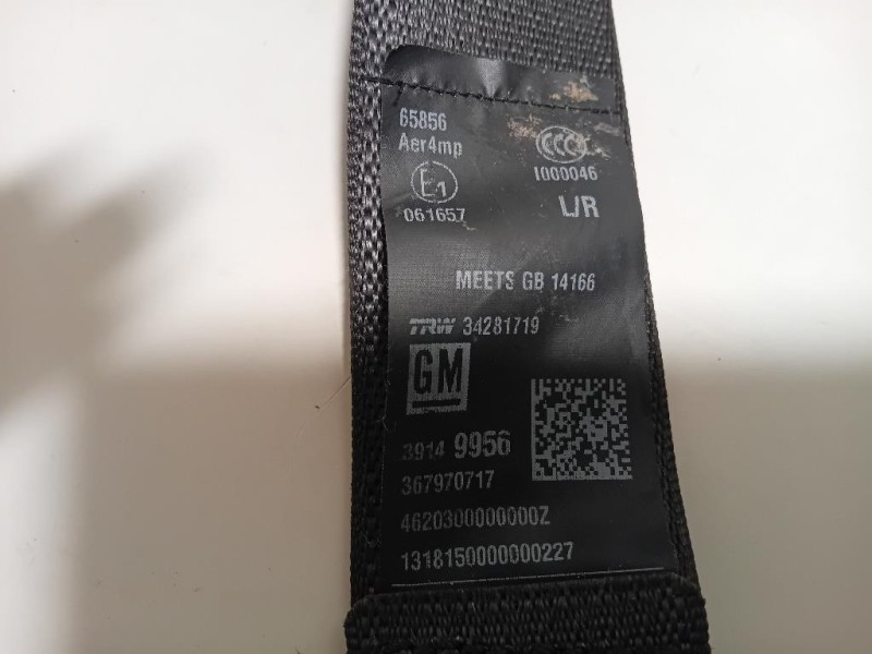 Cintura DI Sicurezza Sedile POST SX 341002068 Opel Astra K 2016