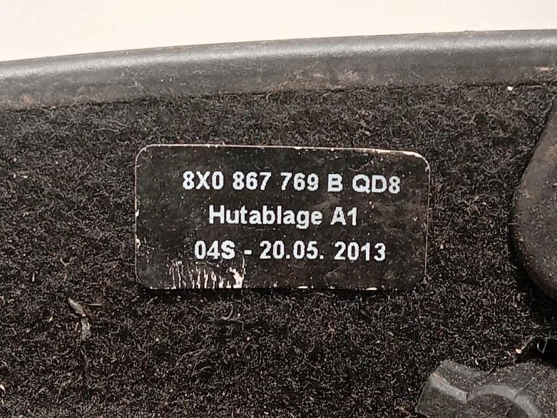 Ripiano Copertura VANO Bagagli 8X0 867 769 B Audi A1 8XA Sportback 2012