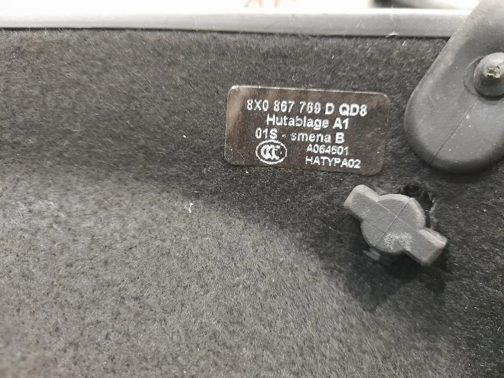Ripiano Copertura VANO Bagagli 8X0867769DQD8 Audi A1 8XF Sportback 2015