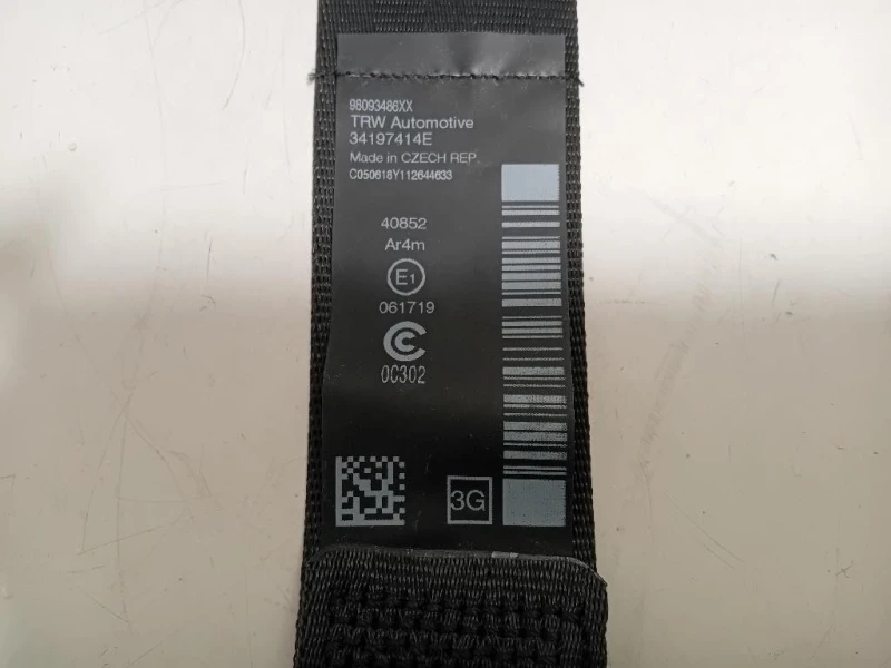 Cintura DI Sicurezza Sedile POST SX 98093486XX Peugeot 5008 II 2017