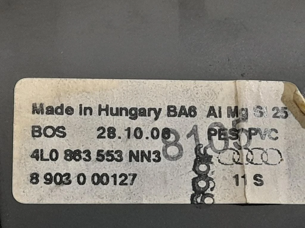 Ripiano Copertura VANO Bagagli 4L0863553NN3 Audi Q7 4LB 2009