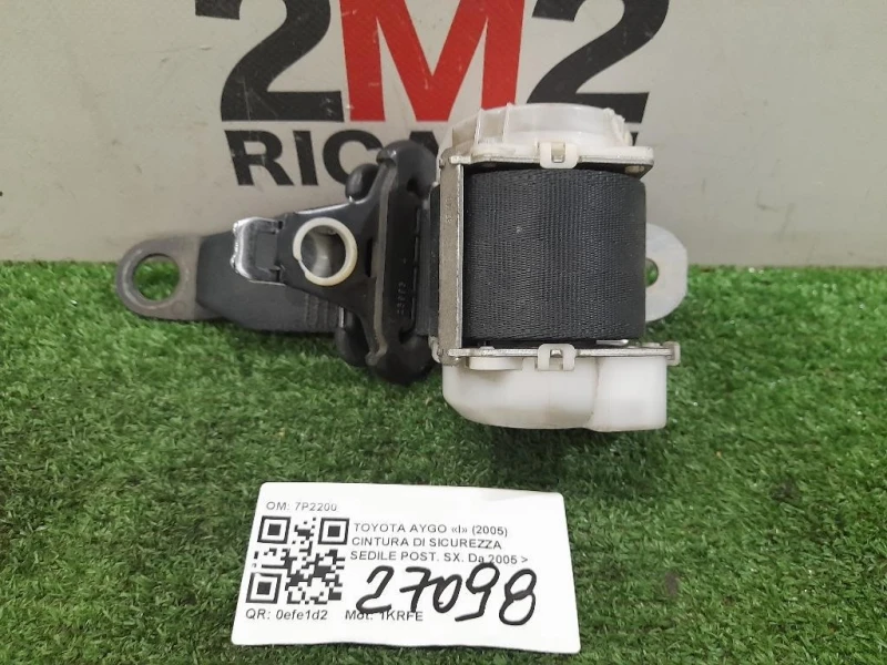 Cintura DI Sicurezza Sedile POST SX 7P2200 Toyota AYGO I 2005