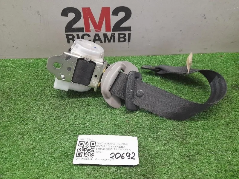 Cintura DI Sicurezza Sedile POST SX 7Q2430 Toyota RAV 4 III 2006