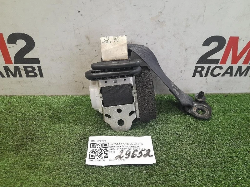 Cintura DI Sicurezza Sedile POST SX 7P2700 Toyota Yaris IV 2012