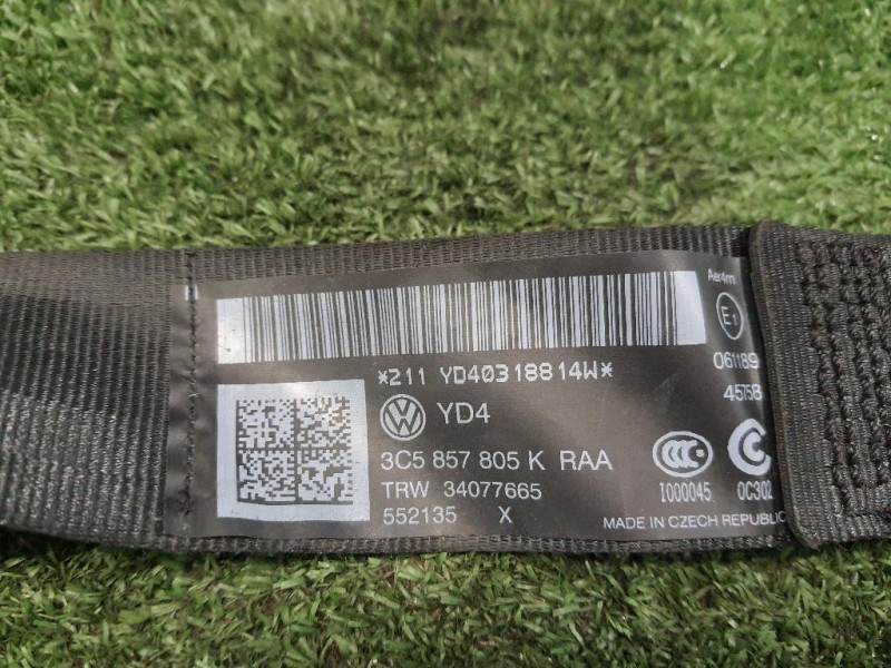 Cintura DI Sicurezza Sedile POST SX 3C5857805KRAA Volkswagen Passat VI 2011