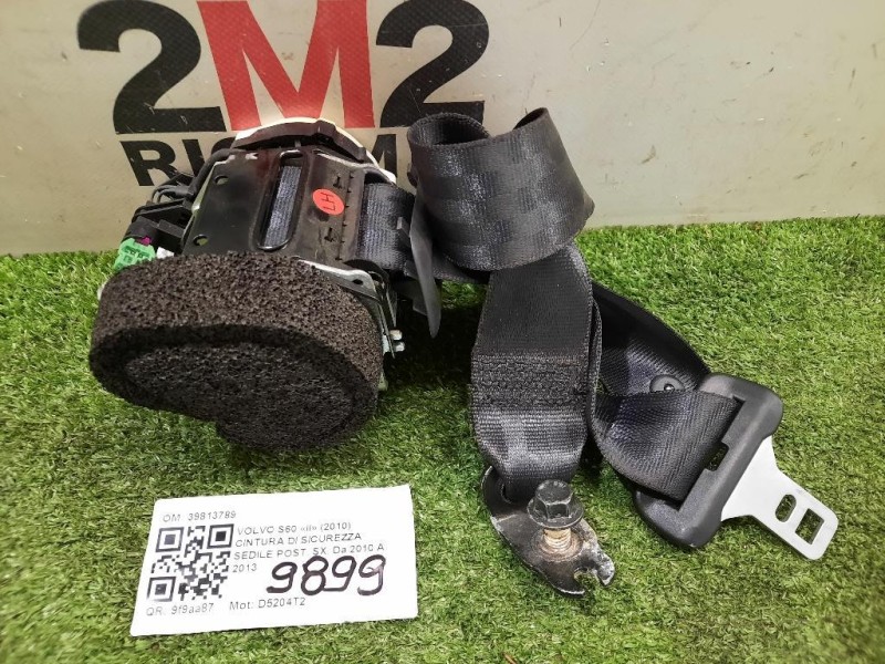 Cintura DI Sicurezza Sedile POST SX 39813789 Volvo S60 II 2010