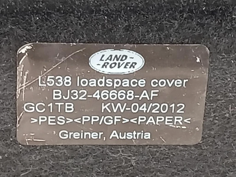 Ripiano Copertura VANO Bagagli BJ32-46668-AF Land Rover Range Rover Evoque I 2011