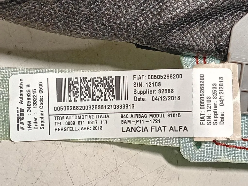 Air-bag A Tendina SX 34056825 Alfa Romeo Giulietta 2010