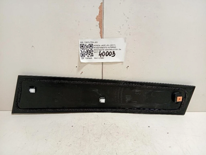 Rivestimento Interno Montante Centrale SX 72970-TZA-J03 Honda JAZZ III 2017