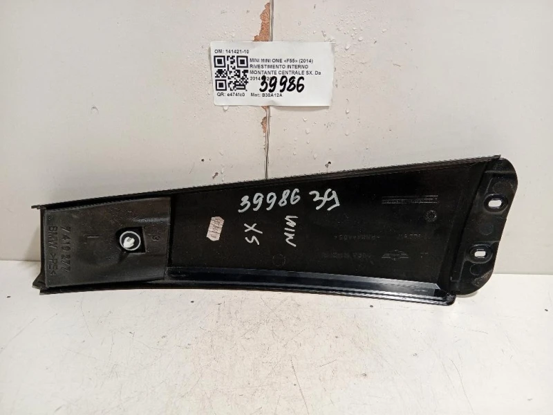 Rivestimento Interno Montante Centrale SX 141421-10 Mini MINI ONE F55 2014