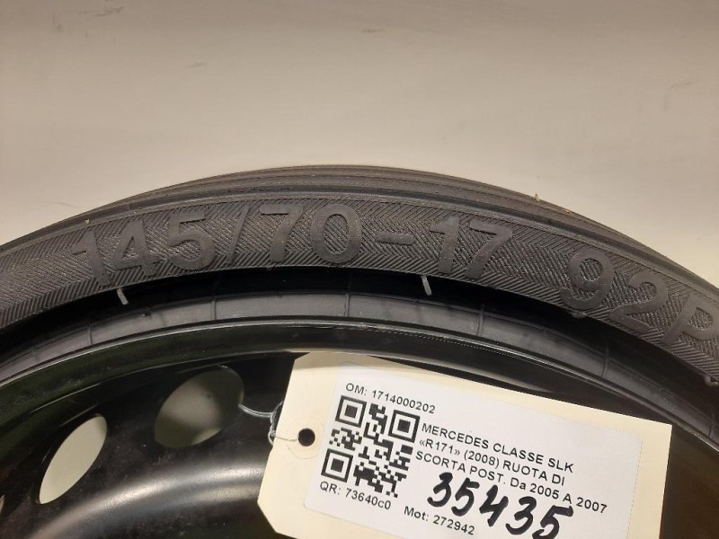Ruota DI Scorta POST 1714000202 Mercedes Classe SLK R171 2008